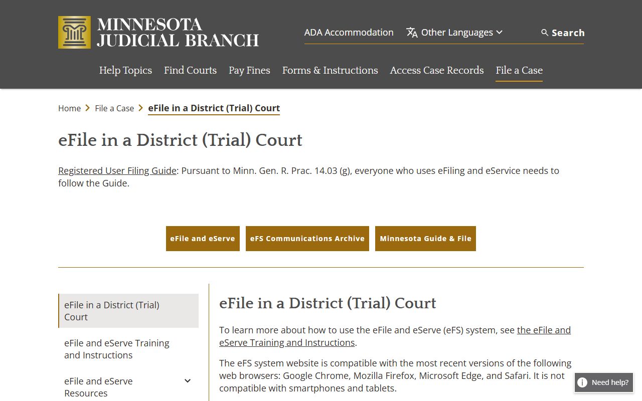 Cottonwood County District Court filing case access